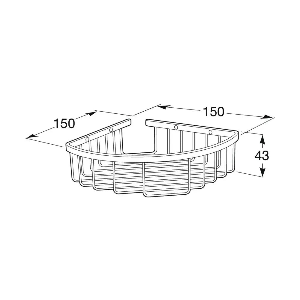 Contenedor para rincón de baño fabricado en metal con acabado brillante de 15 cm Hotels Roca - Vista 2