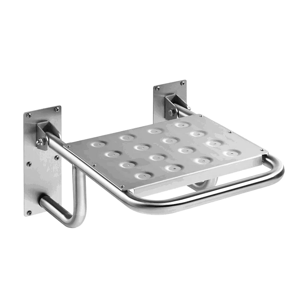 Asiento abatible para ducha fabricado en acero inoxidable con acabado brillante Access Roca - Vista 1