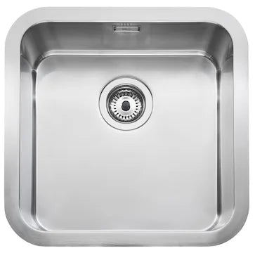 Fregadero con forma cuadrada de 46 cm fabricado en acero inoxidable Berlín Roca - Vista 1
