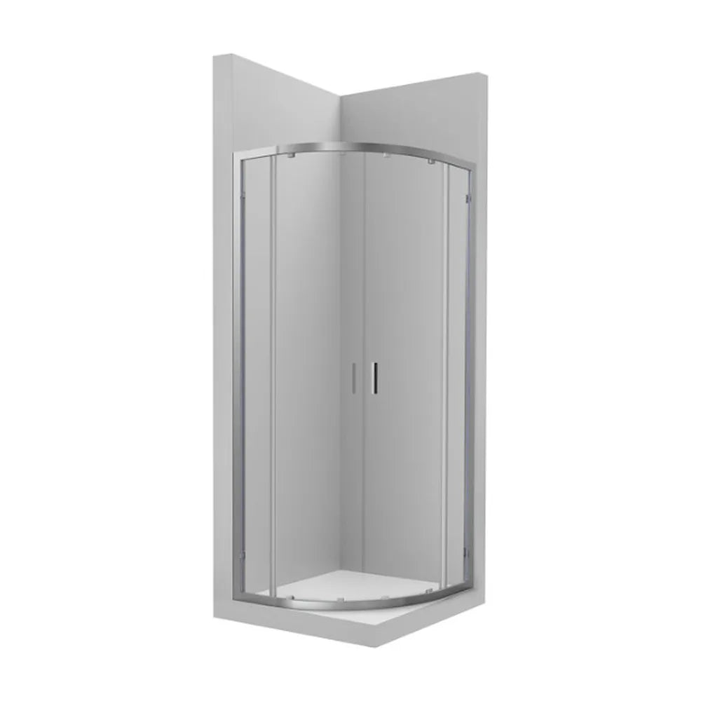 Mampara para ducha de 90 cm fabricada en vidrio templado de seguridad transparente Ura Roca - Vista 1