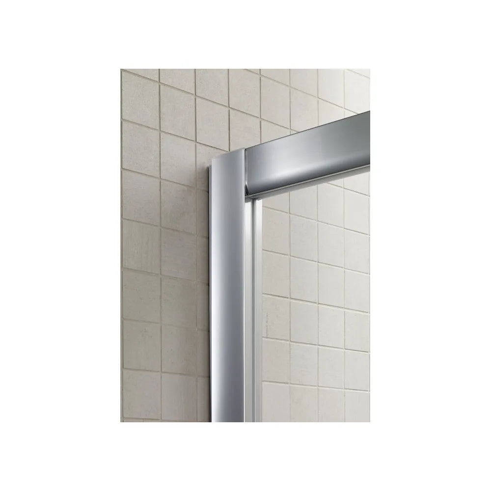 Mampara para ducha de 80 cm fabricada en vidrio templado de seguridad transparente Ura Roca - Vista 2