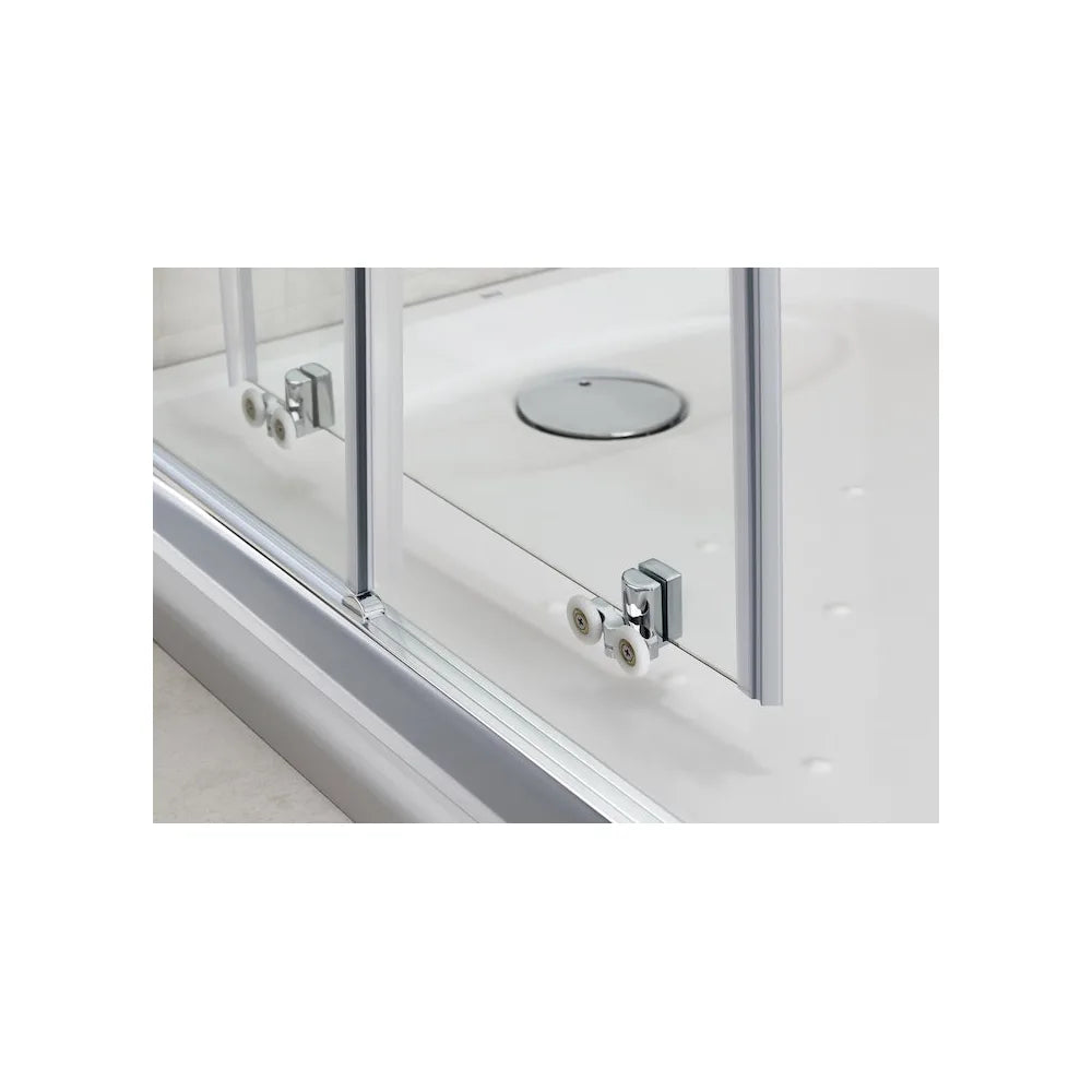 Mampara para ducha de 80 cm fabricada en vidrio templado de seguridad transparente Ura Roca - Vista 5