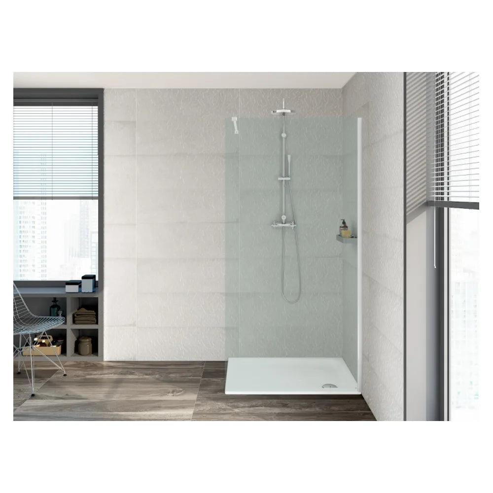 Columna de ducha bimando para instalación a mural con acabado cromado Loft Roca - Vista 2