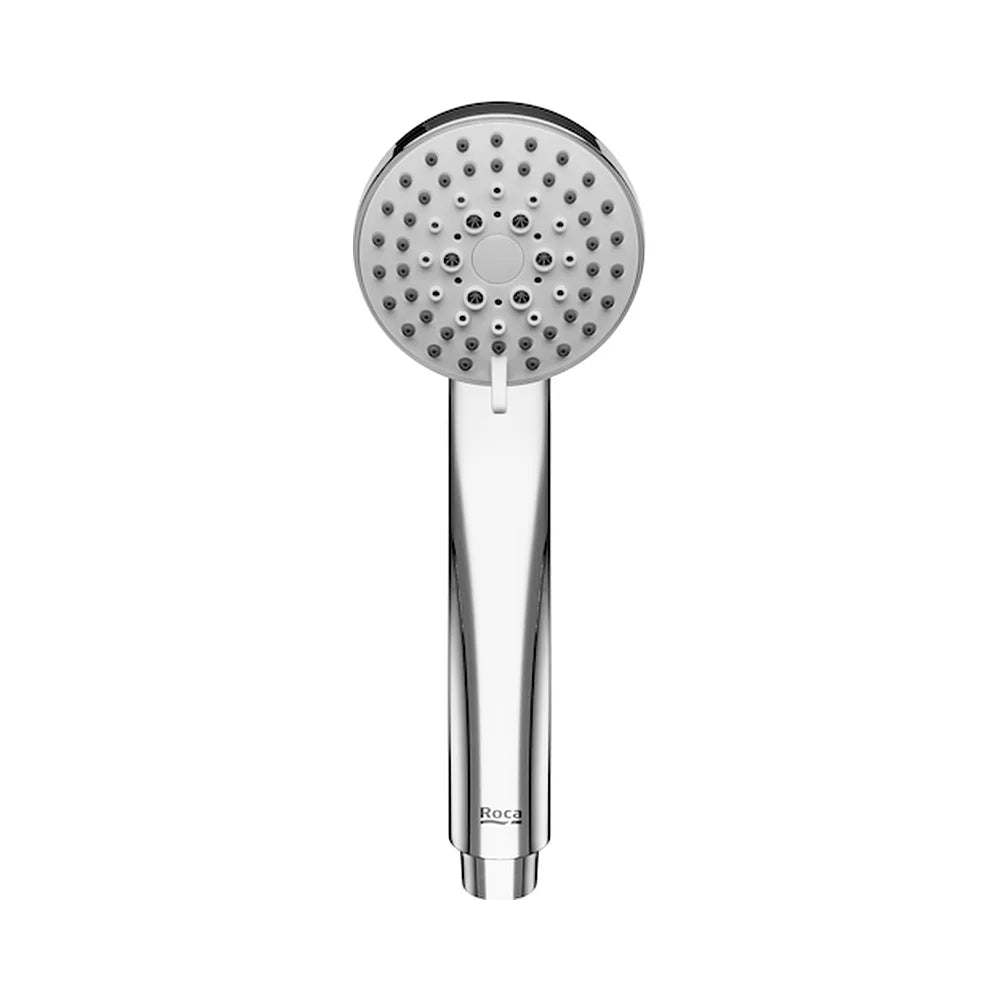 Ducha de mano de tres funciones con rociador redondo de acabado cromado Stella Roca - Vista 2