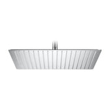 Rociador cuadrado de pared o techo con función de lluvia de 40 cm en acero inoxidable con acabado cromado Raindream Roca