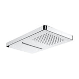 Rociador rectangular con cascada de 50 cm con acabado en acero inoxidable Puzzle Roca