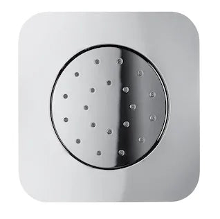 Jet orientable de forma cuadrada de 12,4 cm fabricado en metal con acabado cromado Puzzle Square Roca - Vista 1