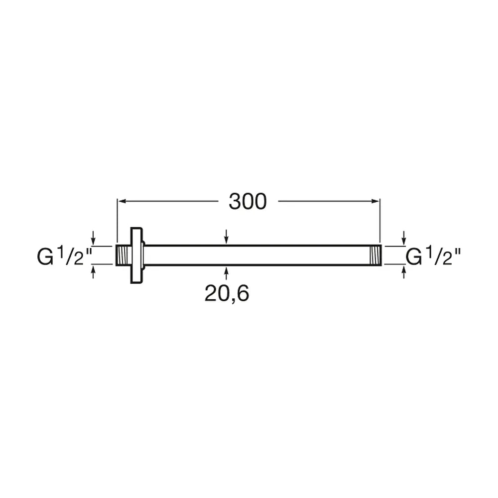 Soporte de rociador con múltiples compatibilidades para instalación a techo de 30 cm Raindream Roca - Vista 2