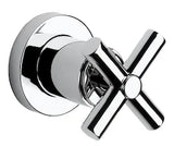 Llave de paso con codo de salida de 3/4" con índice de frío para instalación a mural F Loft Roca