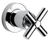Llave de Paso con Codo de Salida de 3/4" con Índice de Caliente para Instalación a Mural C Loft Roca