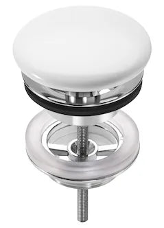 Desagüe con tapón fijo abierto fabricado en porcelana adecuado para bidet y lavabo Aqua Roca - Vista 1