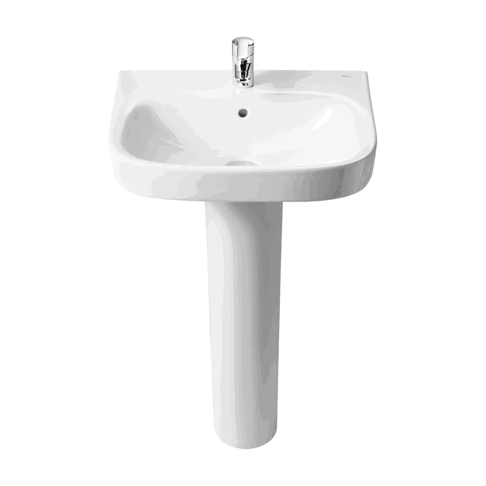 Pedestal para lavabo de 18 cm fabricado en porcelana de color blanco Debba Roca - Vista 2