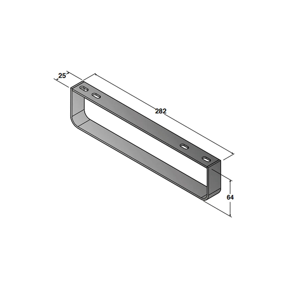Toallero lateral de 28,2 cm fabricado en metal con acabado en brillo Meridian Roca - Vista 2