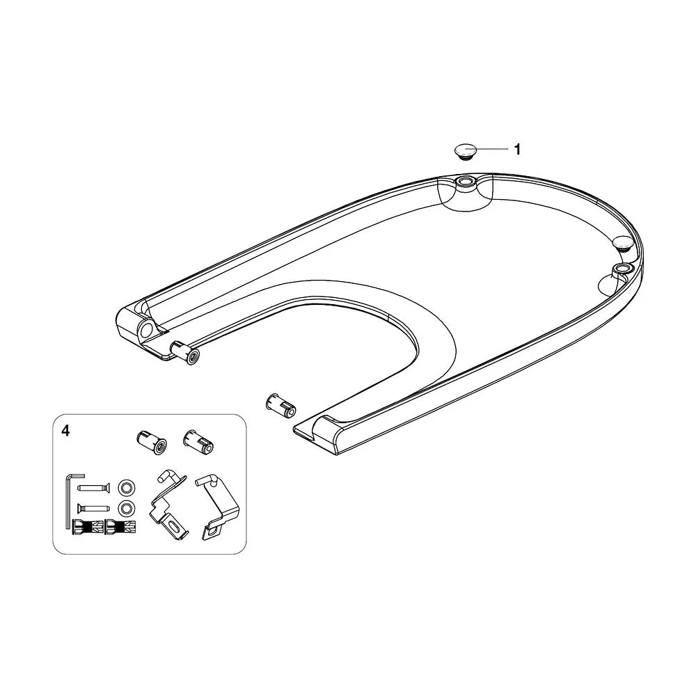 Tapa con Forma Redonda para Bidet Material Antibacteriano Meridian Roca - Vista 2