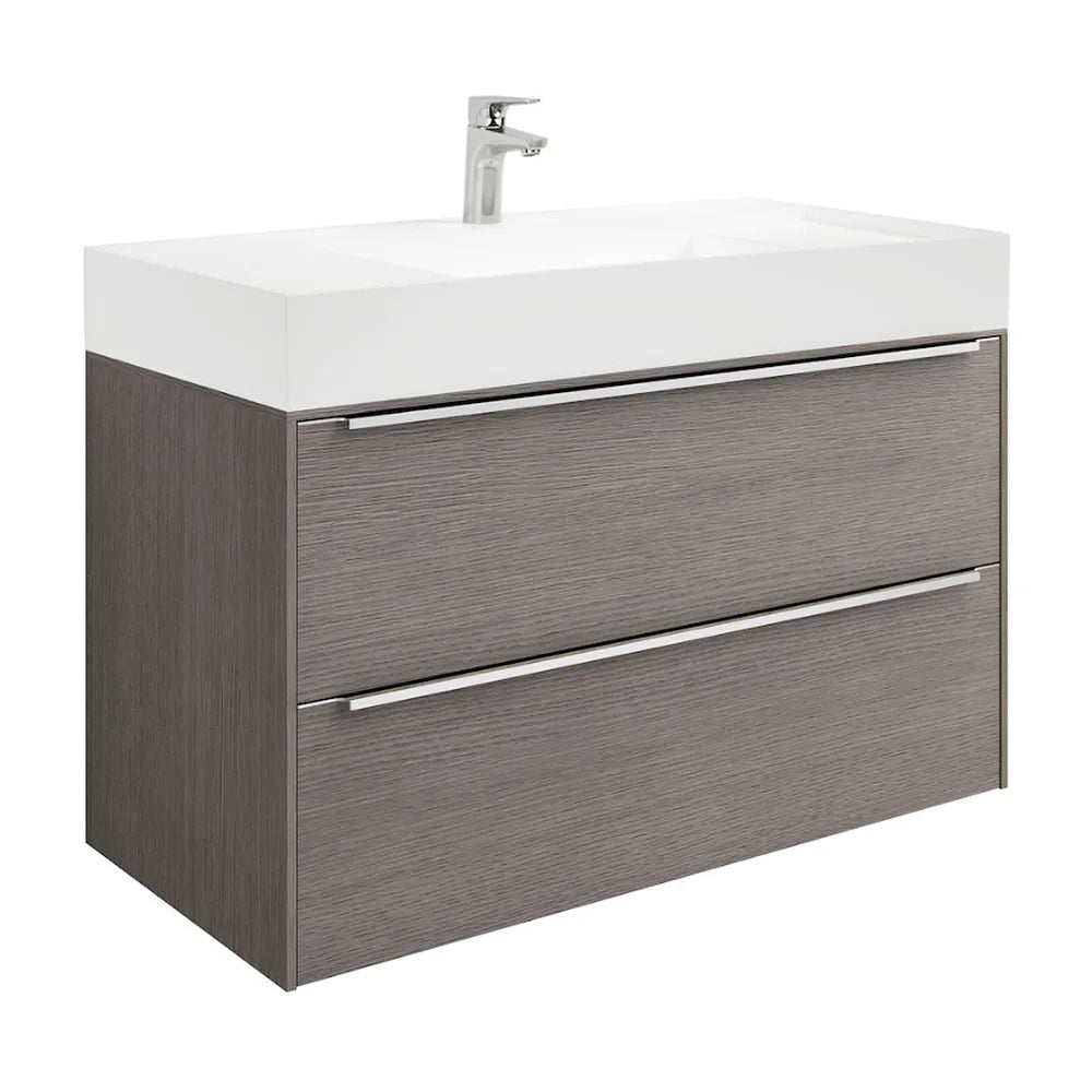 Mueble de Baño con Lavabo y 2 Cajones de 100 cm Colección Inspira Roble Roca - Vista 1