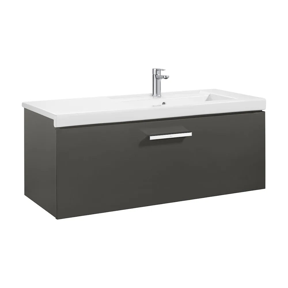 Conjunto de Baño de Instalación Suspendida de 110 cm Colección Prisma Gris Antracita Roca - Vista 2