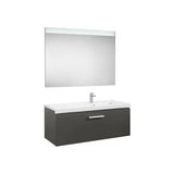 Conjunto de Baño de Instalación Suspendida de 110 cm Colección Prisma Gris Antracita Roca