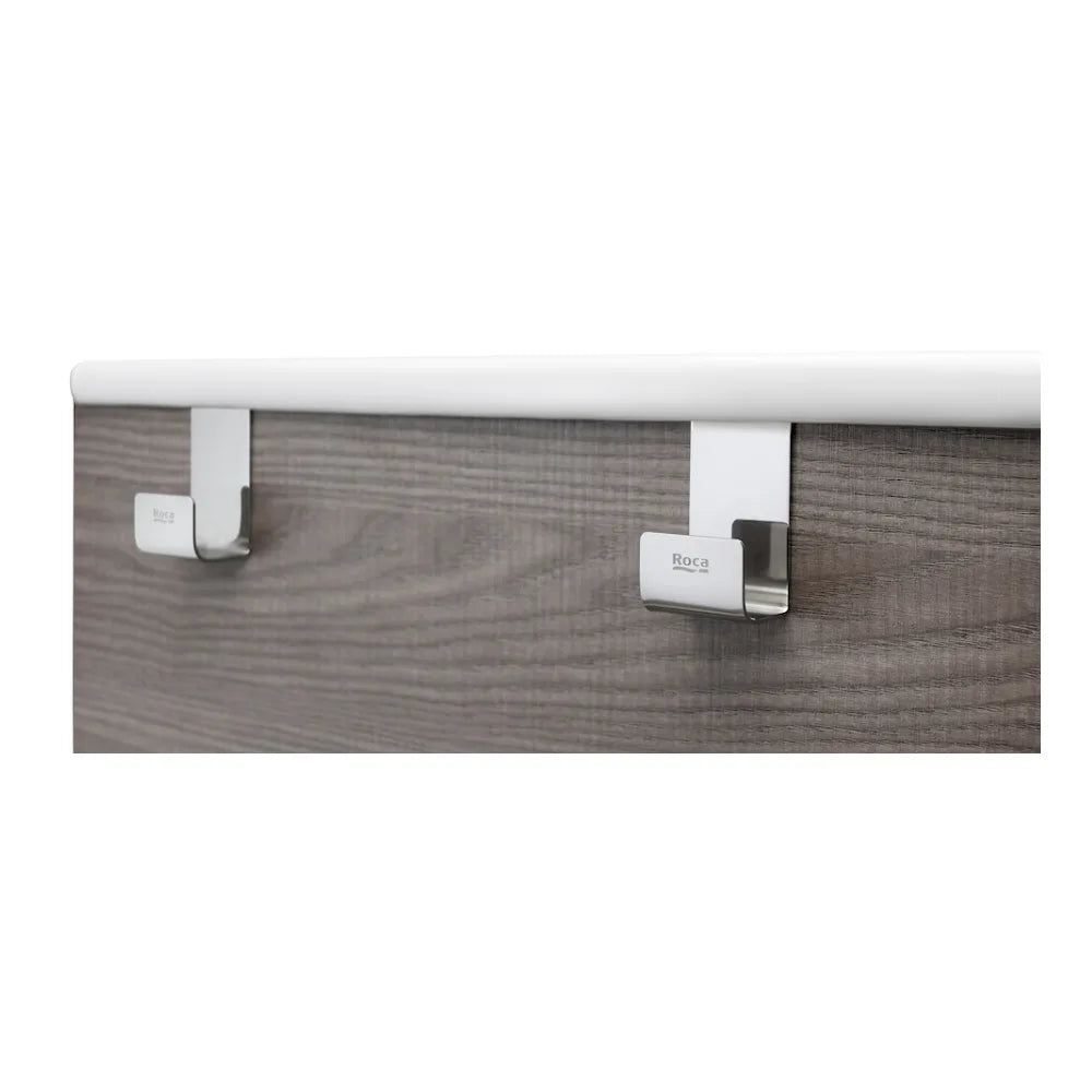 Conjunto de baño con dos cajones de 90 cm de color blanco brillo Unik Prisma Roca - Vista 2