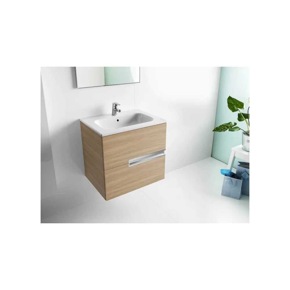 Conjunto de baño con dos cajones y lavabo de 100 cm de color roble Victoria-N Roca - Vista 2