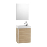 Ensemble de salle de bains avec orifice pour la robinetterie de 45 cm de couleur chêne Mini Roca