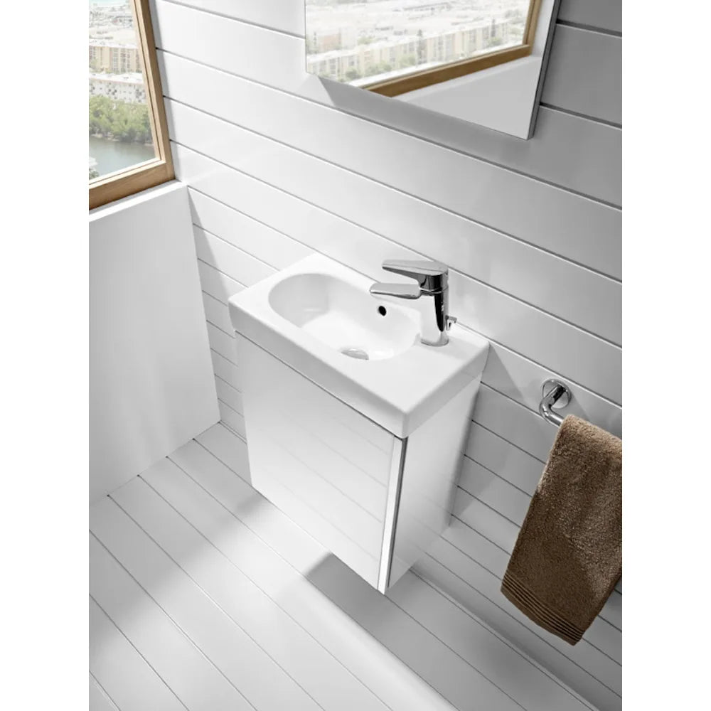 Conjunto de baño de 45 cm con armario de dos estantes de color blanco Mini Roca - Vista 2