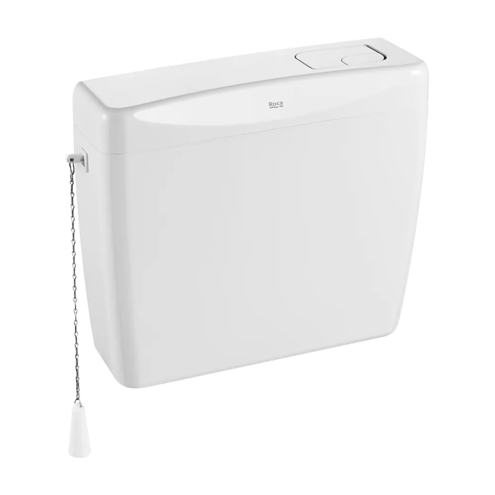 Cisterna alta para inodoro fabricada con plástico de color blanco Universal Roca - Vista 2