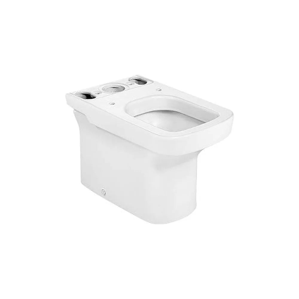 Taza de tanque bajo compacto fabricada en porcelana de color blanco Rimless Dama Roca - Vista 1