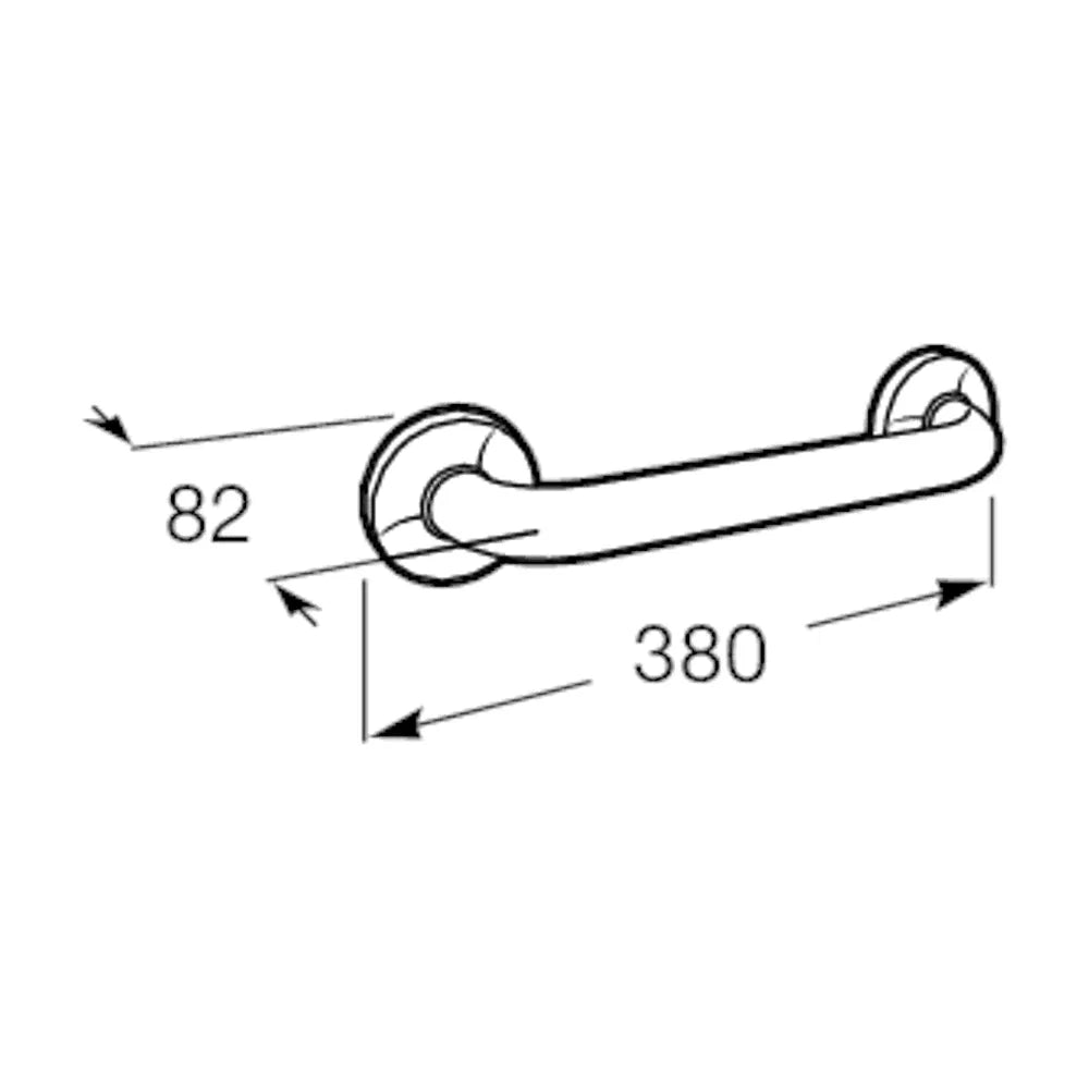 Asa recta recomendada para espacios públicos de 38 cm de color blanco Comfort Access Roca - Vista 3