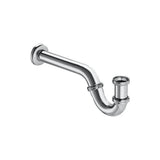 Trap de forma curva de desagüe para bidet de 25 cm con acabado cromado Aqua de Roca