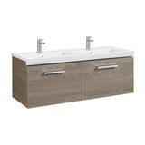 Bathroom Vanity Unit with Basin Doble y 2 Cajones Unik de 120 cm Colección Prisma Fresno Roca