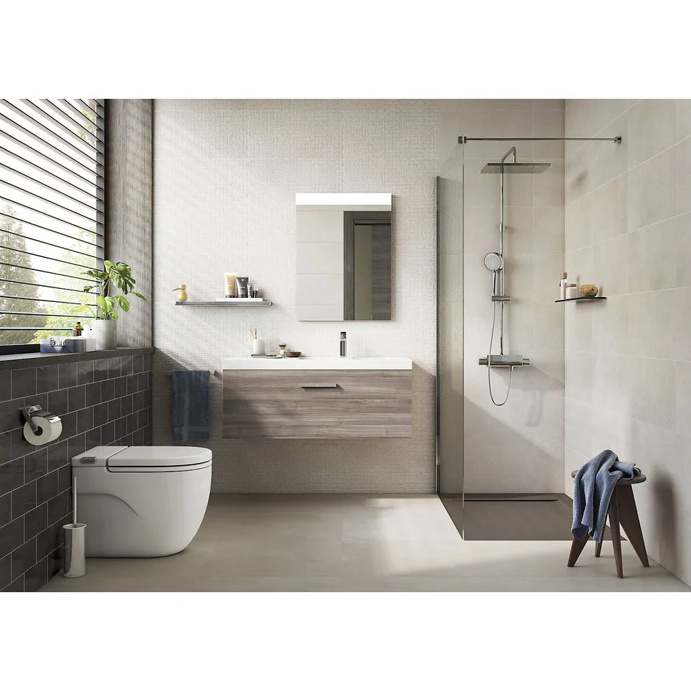 Conjunto de baño de 80 cm fabricado en materiales varios de color fresno Pack Prisma Roca - Vista 2