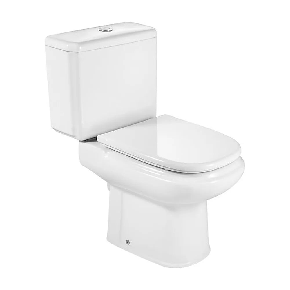 Inodoro completo de salida horizontal de 40,5 cm fabricado en porcelana de color blanco Dama Retro Roca - Vista 1
