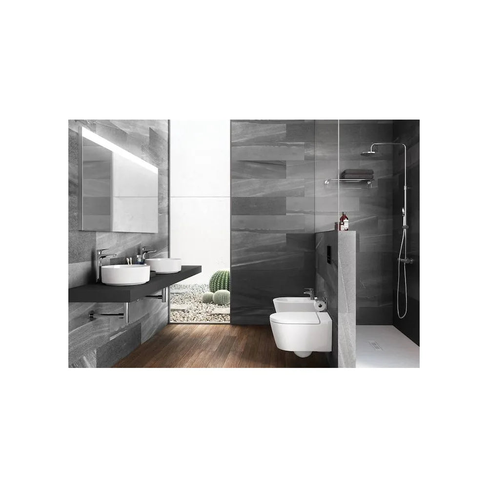 Taza suspendida de 37 cm fabricada en porcelana de color blanco Inspira Round Roca - Vista 3