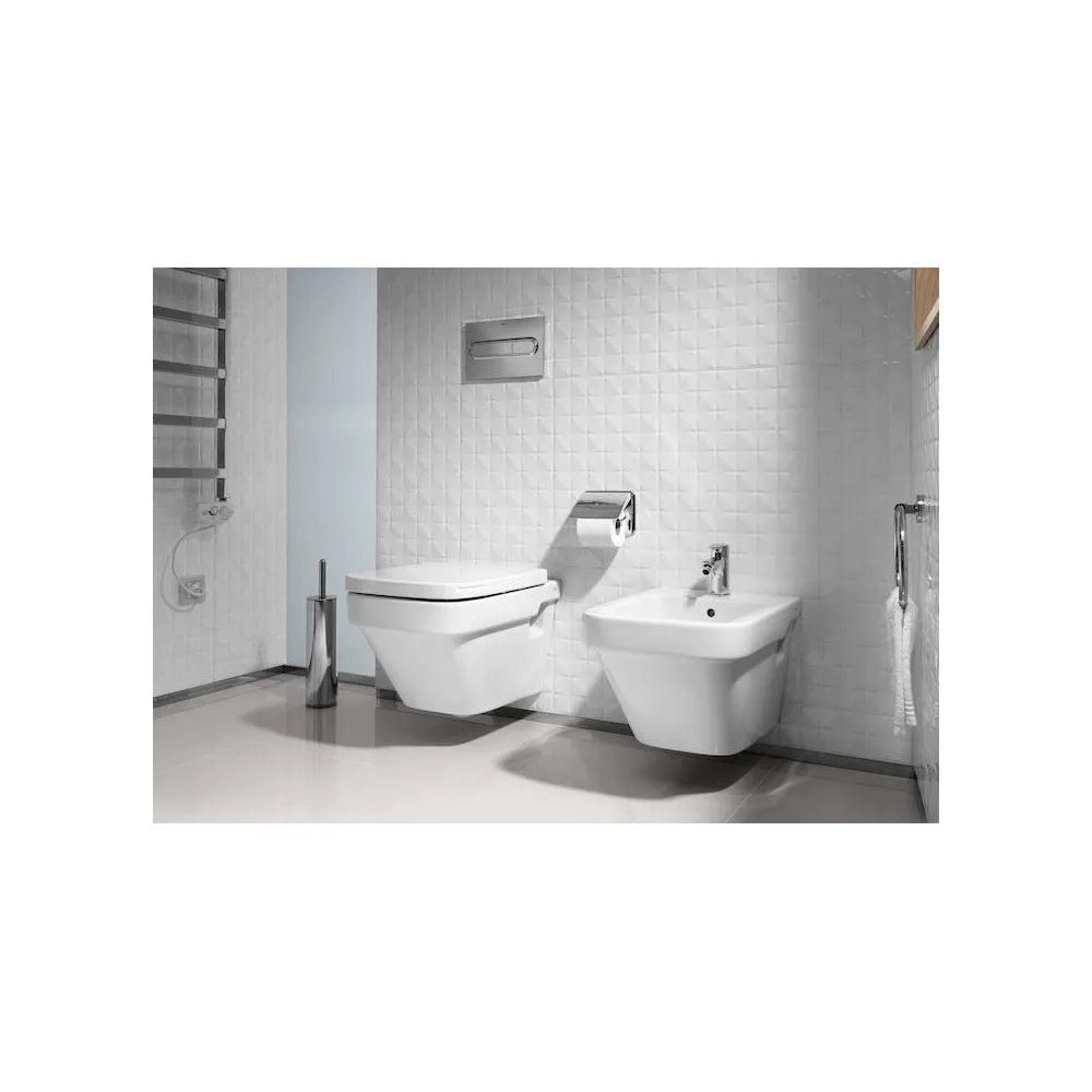 Taza Suspendida con Salida Horizontal Dama 36 cm Blanco Roca - Vista 2