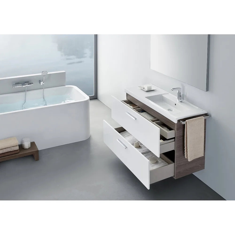 Conjunto de Baño con Espejo Led -fresno de 80 cm Colección Prisma Blanco Roca - Vista 2