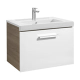 Bathroom Vanity Unit Lavabo y 1 Cajón -fresno Unik de 60 cm Colección Prisma White Roca