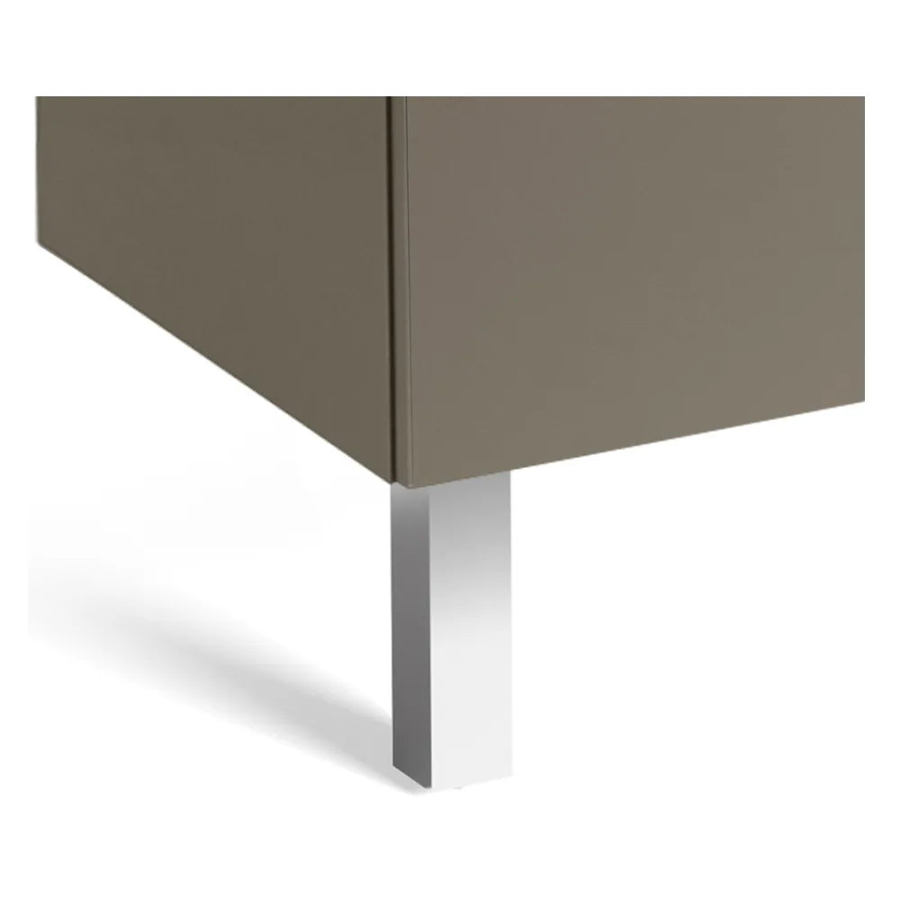Mueble de baño con lavabo y 2 cajones de 110 cm de ancho color blanco y fresno Unik Prisma Roca - Vista 7