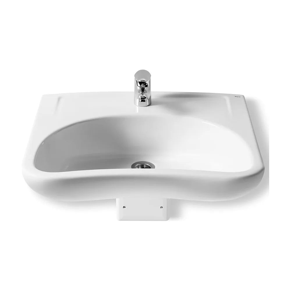 Lavabo suspendido con juego de fijación de 64 cm fabricado en porcelana de color blanco Access Roca - Vista 1