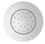 Jet orientable con forma redonda de 13 cm fabricado en metal con acabado en cromo Puzzle Round Roca