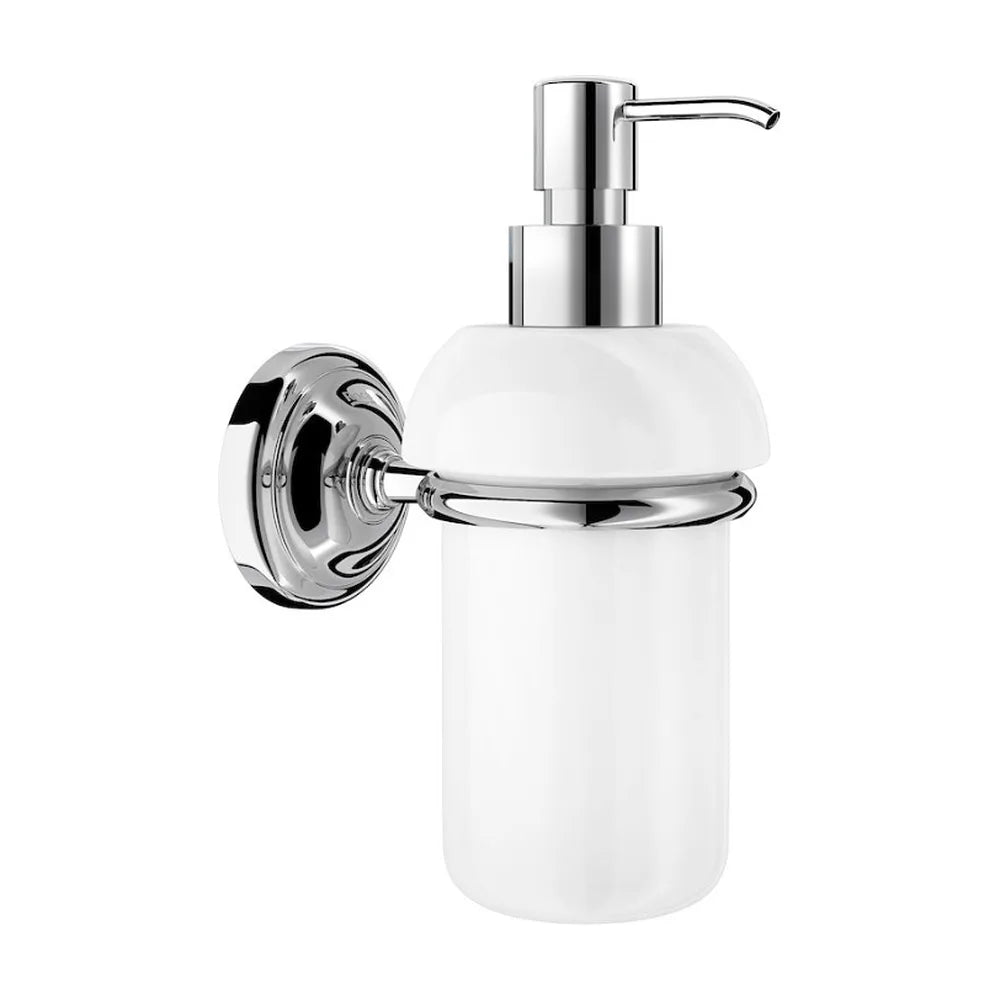 Dosificador de 7,7 cm fabricado en metal y porcelana de color blanco Carmen Roca - Vista 1