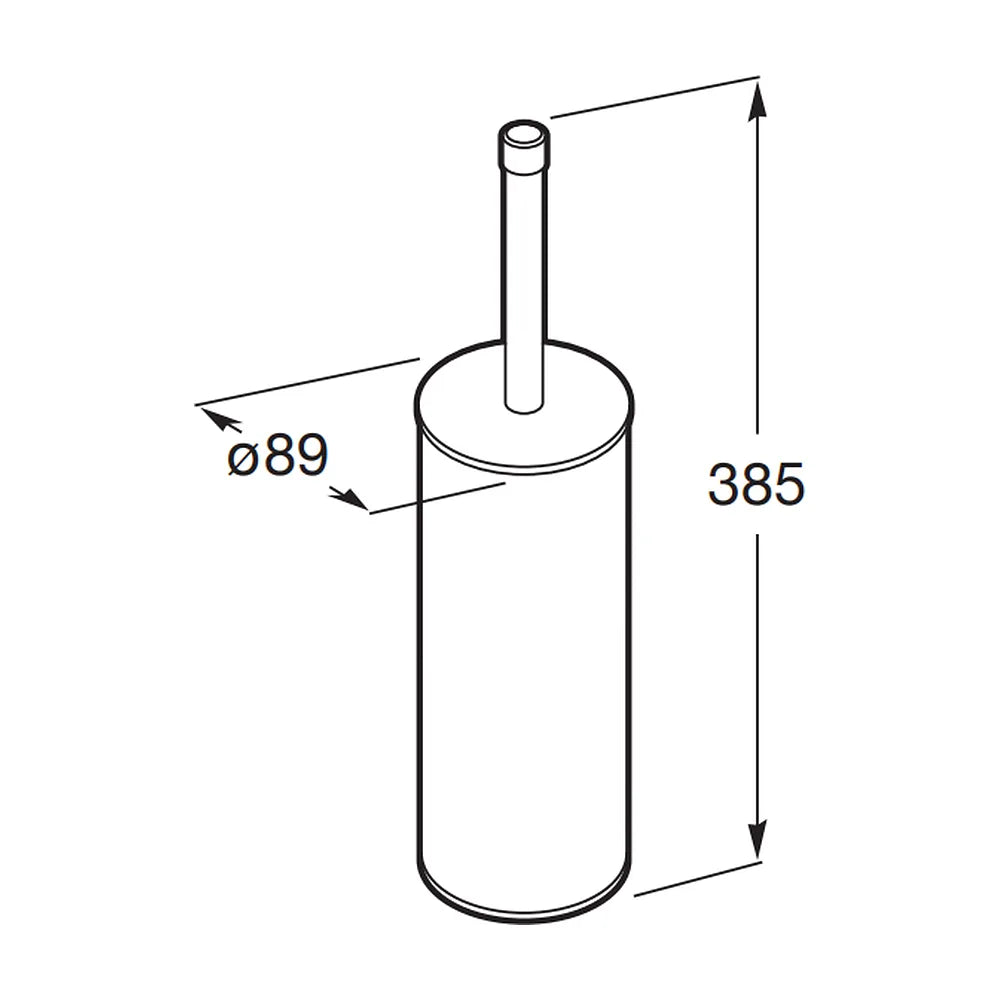 Escobillero de suelo de 8,9 cm fabricado en metal con acabado en cromo mate fabricado Superinox Mate Roca - Vista 2