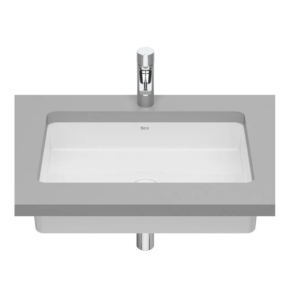 Lavabo bajo encimera de 60,5 cm fabricado en fineceramic de color blanco Inspira Roca - Vista 1