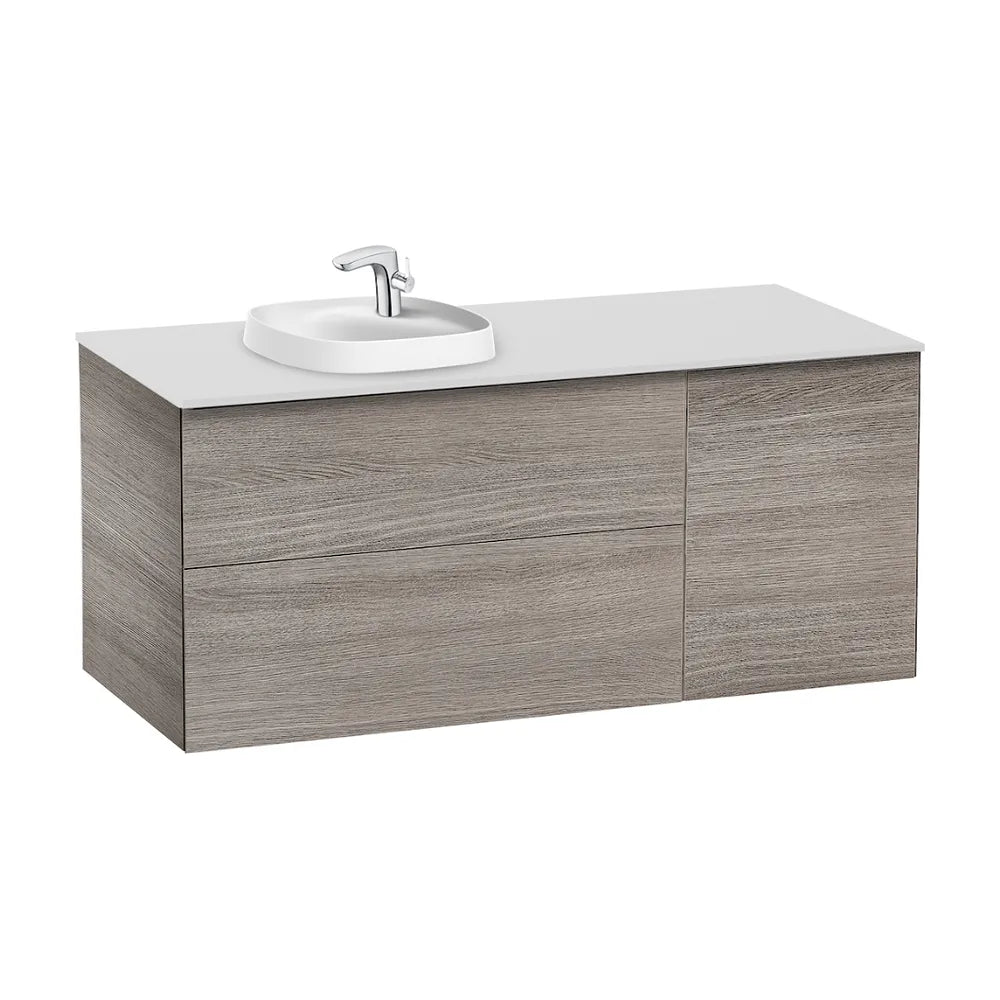 Mueble para baño con lavabo encastrado formado por 2 cajones y 1 puerta Fineceramic Beyond Roca - Vista 2