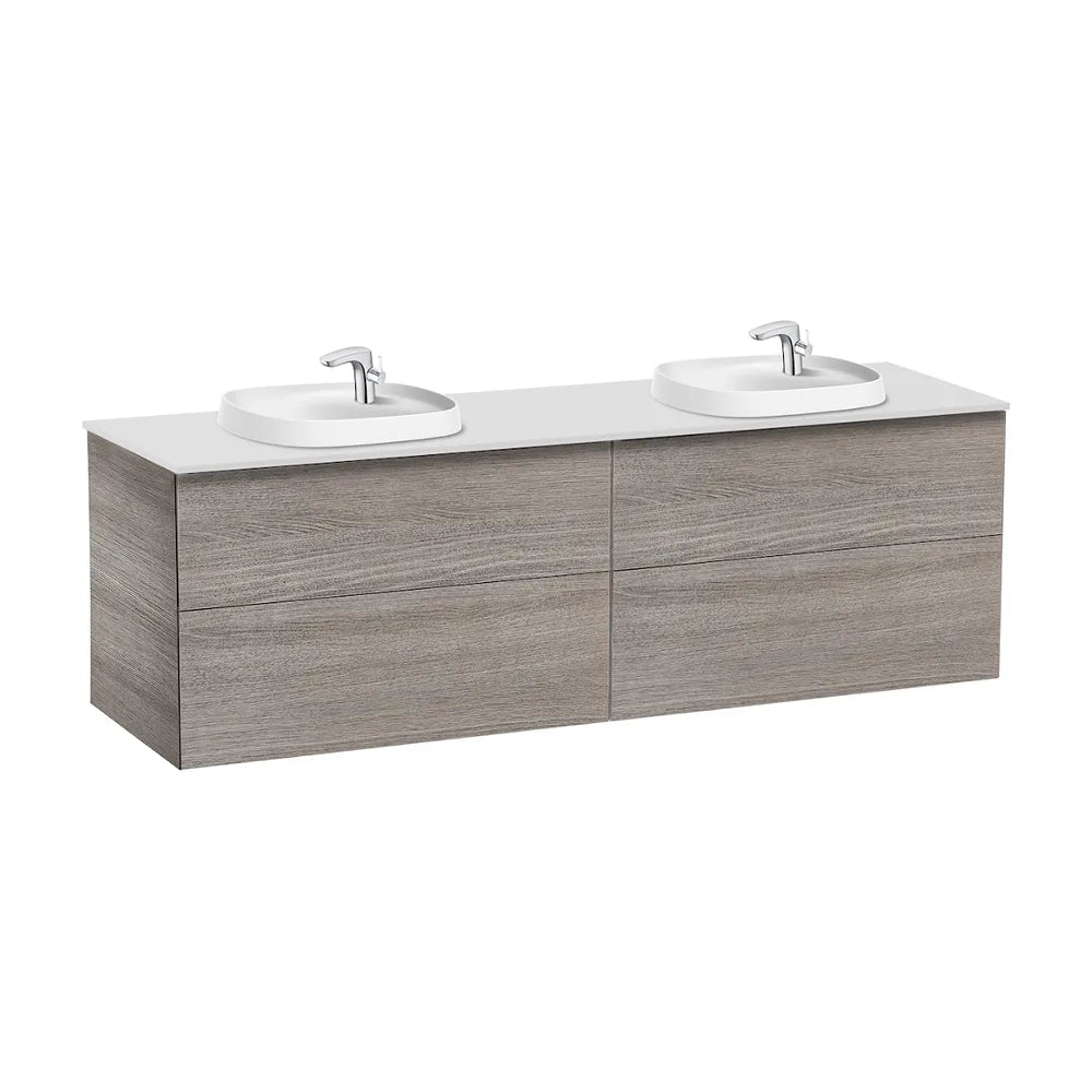 Mueble para baño con lavabo doble y con 4 cajones de 160 cm de ancho Beyond Roca - Vista 2