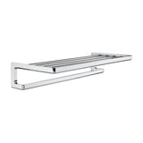 Portatoallas con toallero de 60 cm fabricado en metal con acabado brillante Tempo Roca