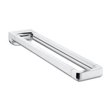 Toallero doble con kit de montaje para instalación fija de 42 cm fabricado en metal Tempo Roca