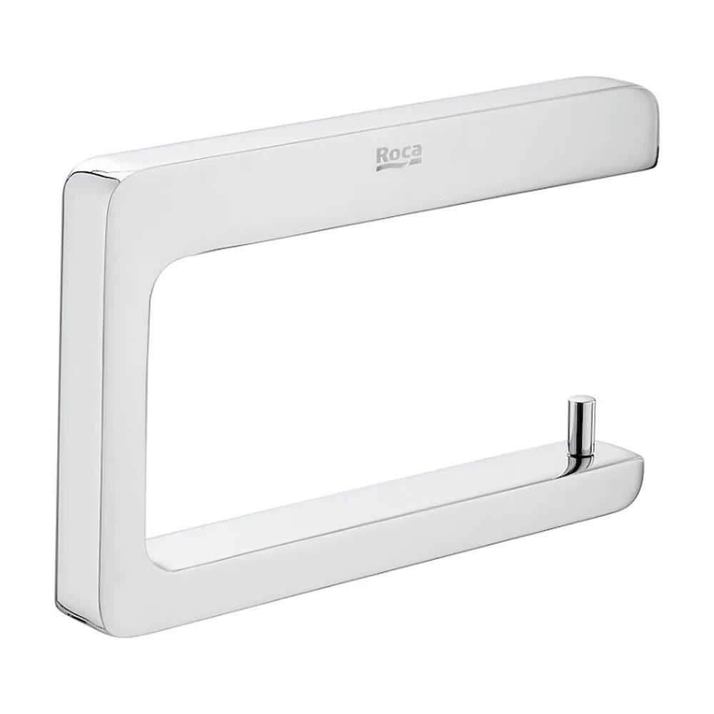 Portarrollo sin tapa de 15 cm fabricado en metal con acabado cromado brillante Tempo Roca - Vista 1