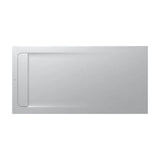 Plato de ducha de stonex con diseño rectangular extraplano en acabado perla Aquos Roca