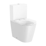 WC compact complet en porcelaine blanche Rimless Inspira Round Roca