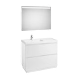 Conjunto de Baño with Basin Izquierdo y 2 Cajones de 100 cm Colección Lander Gloss White Roca